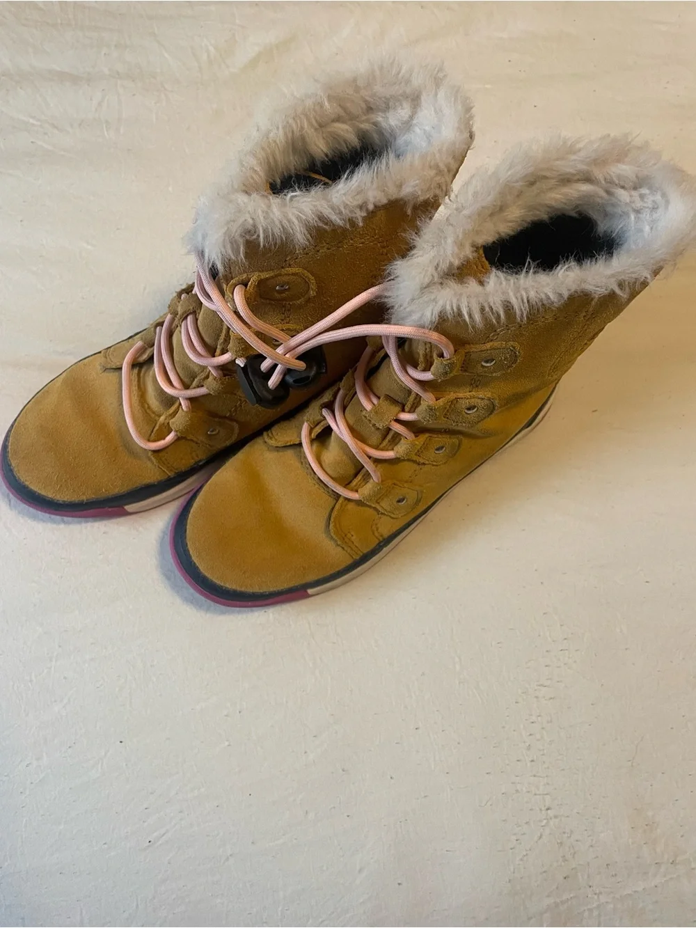 Sorel Kids Tan, Pink & Navy Waterproof Boots